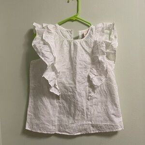 White Ruffled Blouse